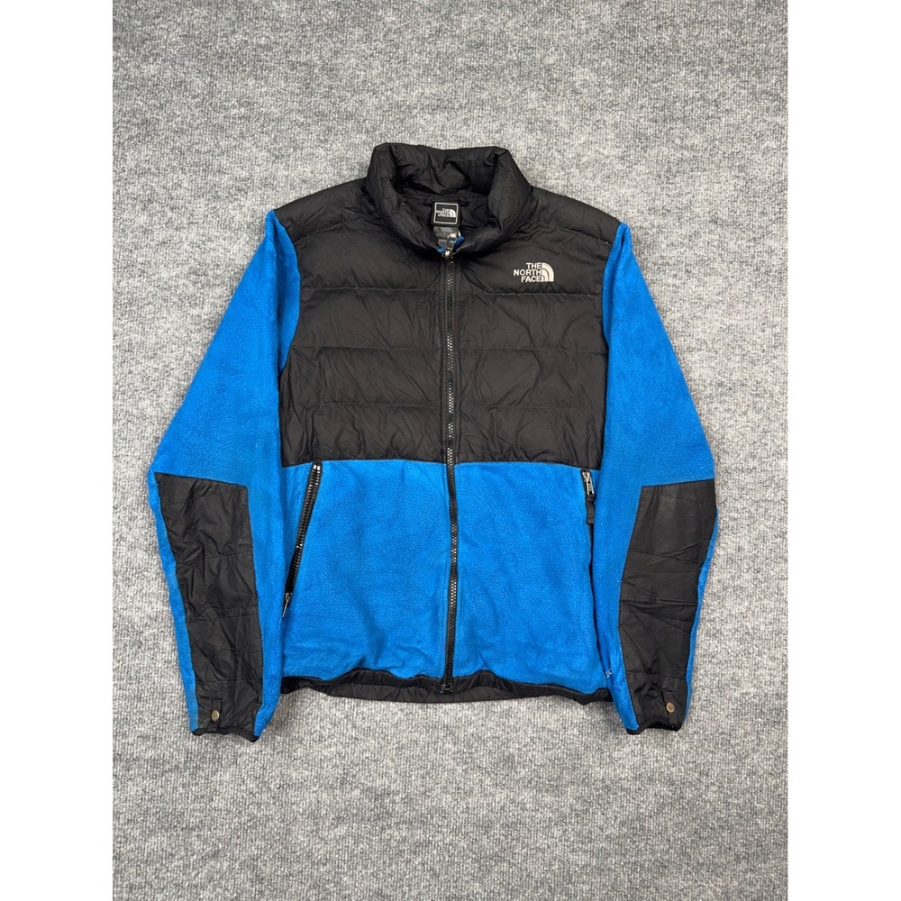 The North Face 550 Hybrid Fleece Down Jacket Kids L 14/16 Blue Black Full‎ Zip